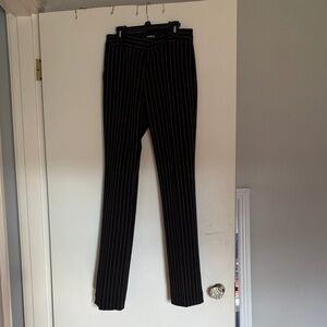 Express Black and White Striped Trousers